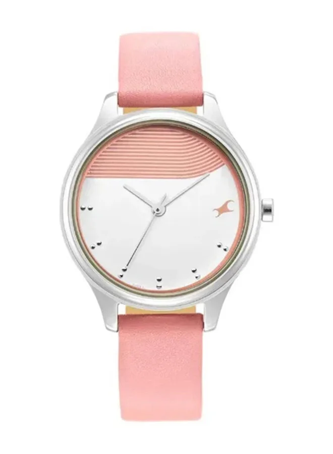 fastrack Fastrack Stunners Quartz Analog Watch for Girls With Pink Dial Leather Strap