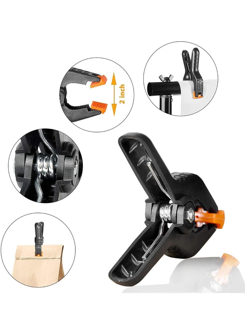 KIIUMI Backdrop Stand (2x2m), Adjustable Photo Studio Backdrop Stand Support Kit Background Stand with 4 Backdrop Clamps， for Portrait Product Photography，with Carring Bag - Image 5