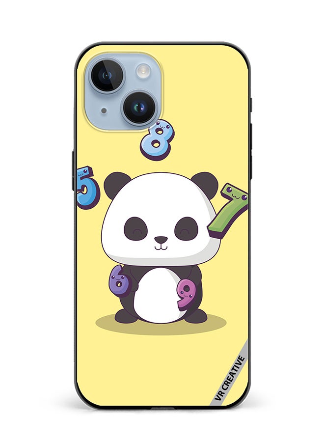 VR CREATIVE Protective Case Cover For Apple iPhone 15 Panda With 56789 Numbers Design Multicolour - Image 1