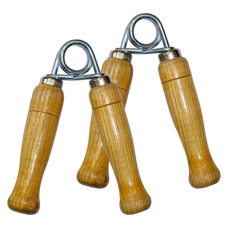 Korbax Wood Hand Grip Hand Grip Strenthener, Wooden Hand Gripper, Hand Grip Exerciser, Hand Gripper for Men and Women Set, Pack of 2 - Image 2