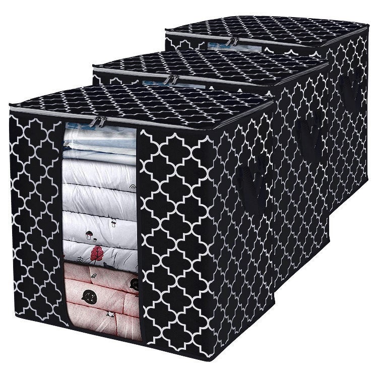 New Clothes Storage Box Fabric Fit Box Non-Woven Bainer Box Storage Box Clothes Quilt Storage Bag - Image 1