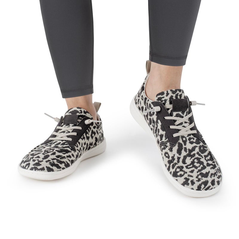 Pulltop Women Barefoot Wide Toe Box Shoes - Minimalist Barefoot Shoes with | Zero Drop Sole | Dress Slip-ons for Walking Cheetah Grey Size 9 Wide - Image 5