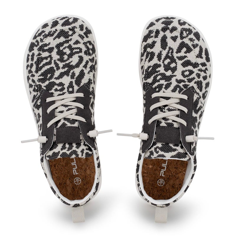 Pulltop Women Barefoot Wide Toe Box Shoes - Minimalist Barefoot Shoes with | Zero Drop Sole | Dress Slip-ons for Walking Cheetah Grey Size 9 Wide - Image 2