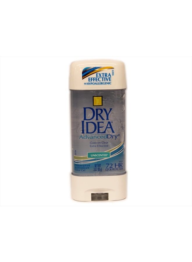 Dry Idea Advanced Dry Unscented Antiperspirant & Deodorant Clear Gel 3 oz (Pack of 11) - Image 1