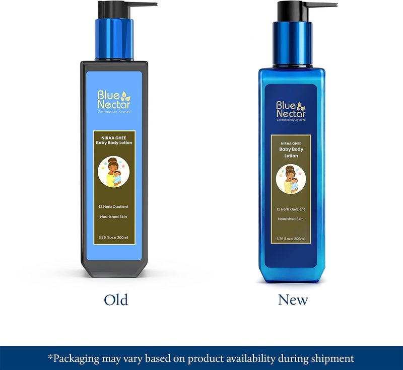 Blue Nectar Baby Lotion with Nourishing Organic Ghee, Body Butters and Ayurvedic Baby Oils Baby skincare | Infant Body lotion | Gentle moisturizer for Kids (12 Herbs, 200ml) - Image 2