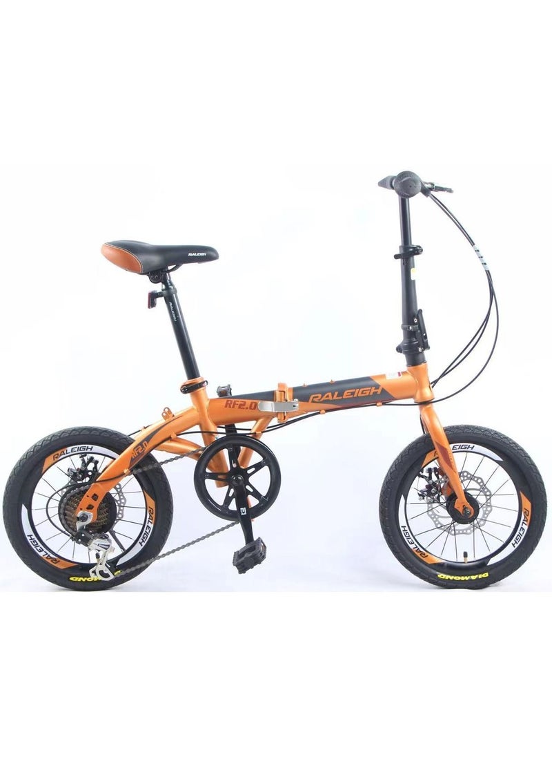 RALEIGH Raleigh 16 Inch Carbon Steel Foldable City Bike and Custom 7-Speed Foldable Bike  - Image 1