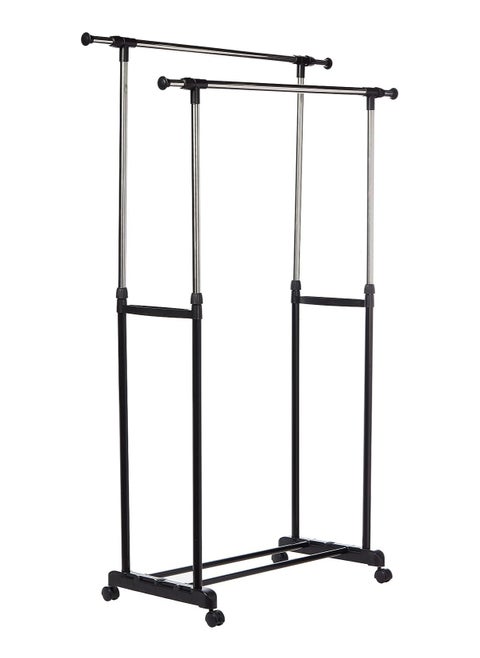 Premium Double Extendable Garment Rack Drying Rack - Sturdy, Adjustable, Versatile, Space-Saving, Heavy-Duty, and Stylish Laundry Organizer