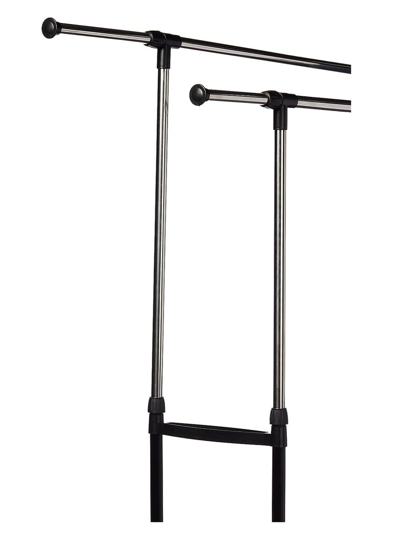 Premium Double Extendable Garment Rack Drying Rack - Sturdy, Adjustable, Versatile, Space-Saving, Heavy-Duty, and Stylish Laundry Organizer