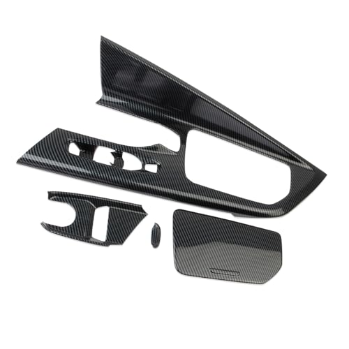crosselec Carbon Fiber Style Center Console Gear Shift Panel Cup Holder Cover Trim Accessoires Kit for Chevrolet Corvette C8 20202025 - Image 3
