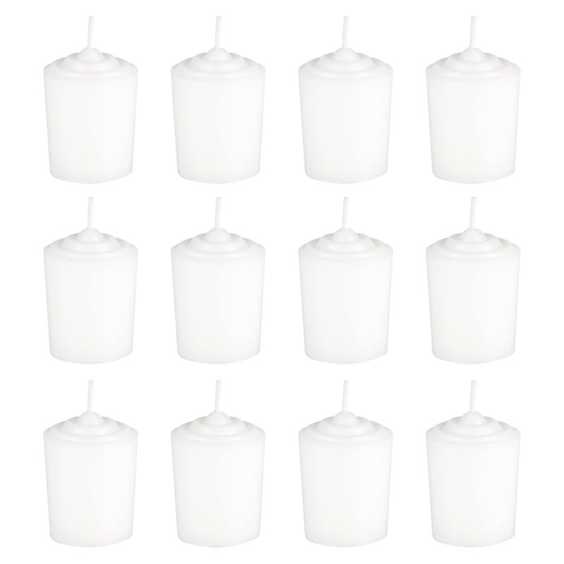 SRG White Unscented 15 Hours Votive Candles Pack of 12 - Image 5