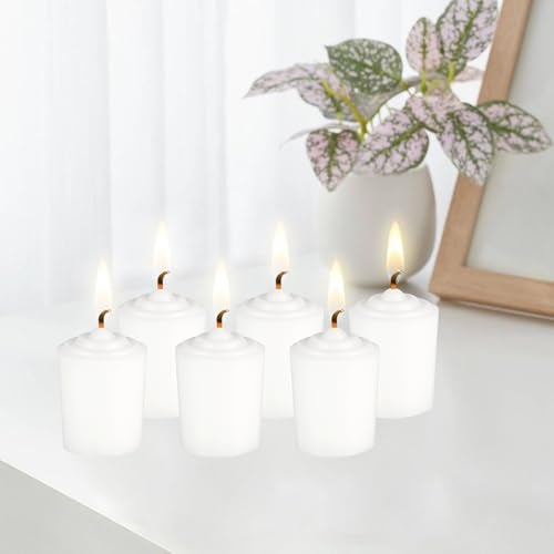 SRG White Unscented 15 Hours Votive Candles Pack of 12 - Image 3