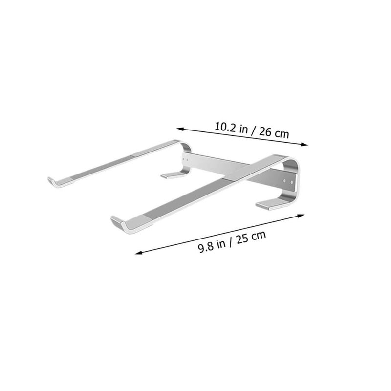 1pc Ergonomic Laptop Stand Desktop Holder Notebook Cooling Portable Silver Shelf Lightweight Design - Image 3