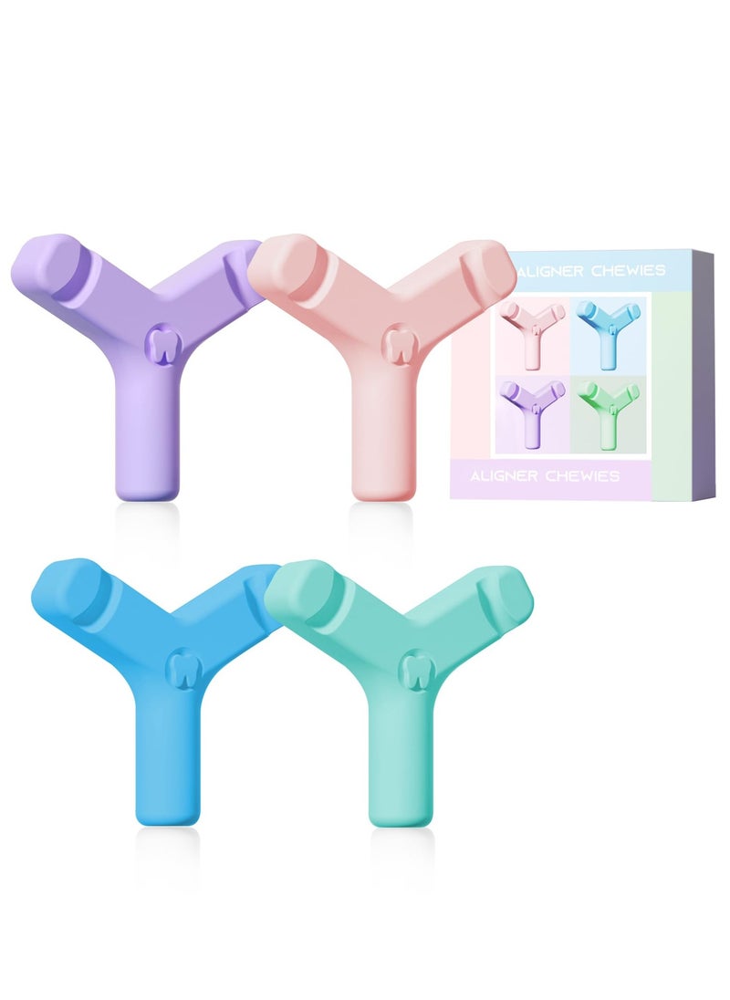 SYOSI Aligner Accessories, Y-Shaped Firm & Soft 2-Way, 4 Color Set for Comfort & Adjustment  - Image 1