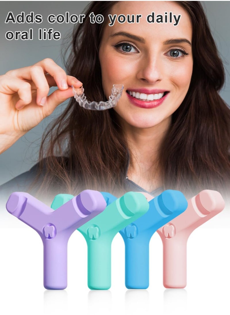 SYOSI Aligner Accessories, Y-Shaped Firm & Soft 2-Way, 4 Color Set for Comfort & Adjustment  - Image 3