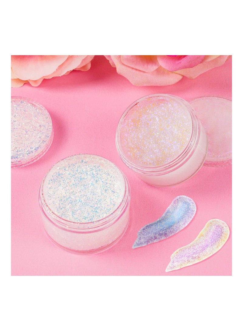 SYOSI Body Glitter Gel, Face Glitter Cosmetic, Reflective Chunky Cosmetic Glitter for Face Body Hair and Lip, Holographic Mermaid Glitter, Cosmetic Glitter Face and Body Gel for Festival (2PCS) - Image 4