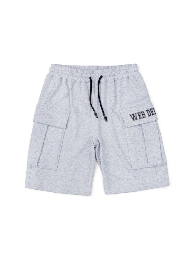Web Denim Web Denim 100% Cotton Fleece Regular Fit Teens Knit Shorts Stylish, Comfortable Bottoms For Boys  - Image 1