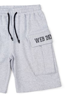 Web Denim Web Denim 100% Cotton Fleece Regular Fit Teens Knit Shorts Stylish, Comfortable Bottoms For Boys  - Image 3