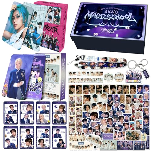 KPOPBP SKZ Magic School Album Merch Gift Box Set 4TH SKZ FANMEETING KPOP Merchandise 110 PCS Photocards,90 PCS Stickers, Gift for SKZ Boys and Girls - Image 1