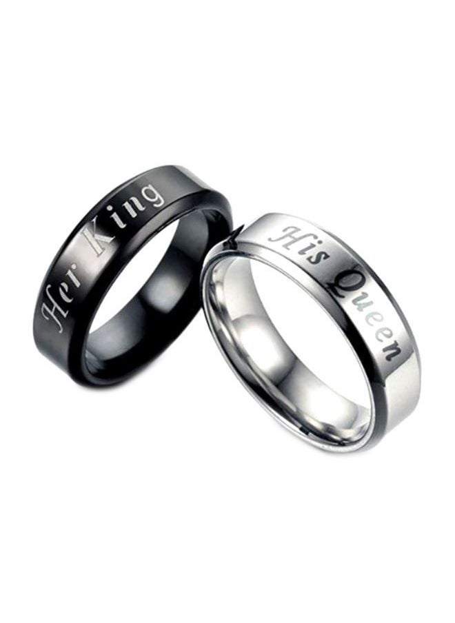 NIBEMINENT 2-Piece Stainless Steel Ring 