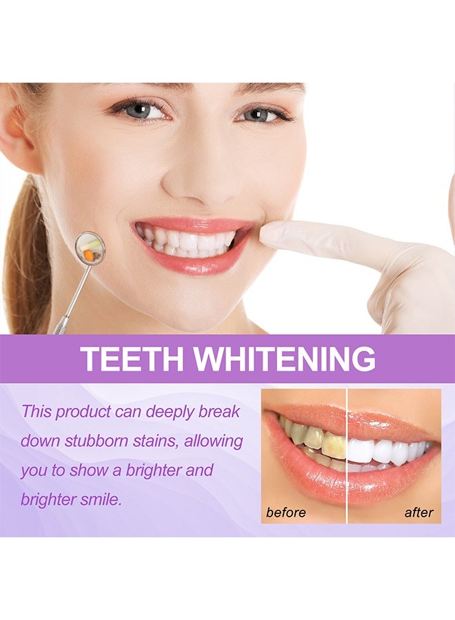 Jaysuing Purple Teeth Whitening Strips，7 Treatments Teeth Whitening Strips - Peroxide-Free Solution for Gentle Whitening and Deep Stain Removal - Ideal for Sensitive Teeth - Includes 14 Strips  - Image 4