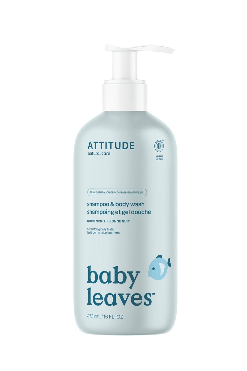 Attitude Baby Leaves 2 In 1 Shampoo Night - Almond Milk - Image 1