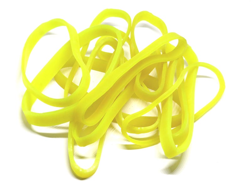 IMPRINT 9 MM Wide Yellow Color 4.5 Inch Long Nylon Rubber Bands, Big, Large, Heavy Duty and Thick Rubber Bands Pack of 25 - Image 5