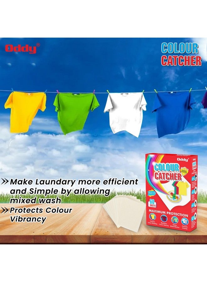 Oddy Dirt & Colour Catcher For Laundry, Allow Mixed Washes, Prevent Colour Runs And Maintain Original Colour Of Clothing, Pack Of 60 Sheets - Image 5