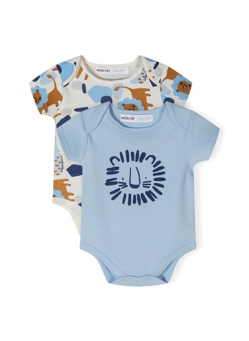 مينوتي طقم من 2 بودي أطفال بأكمام قصيرة وأزرار سفلية - Image 1