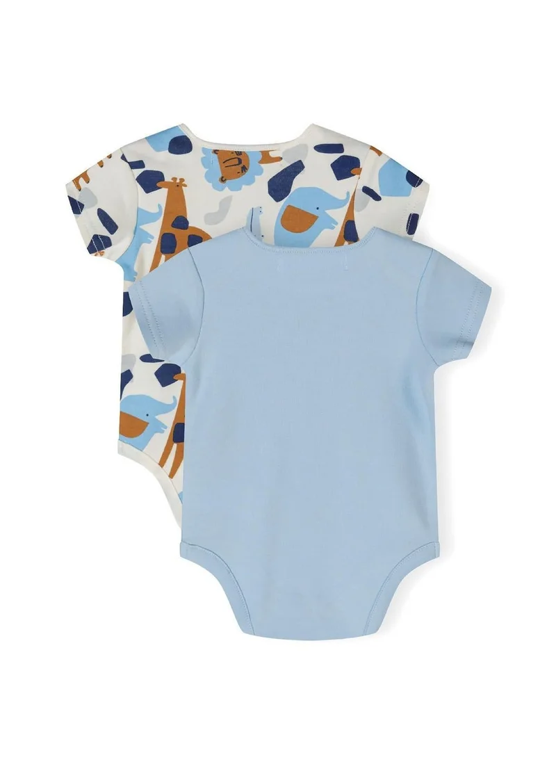 MINOTI 2-Pack Short Sleeve Baby Bodysuits with Snap Closures