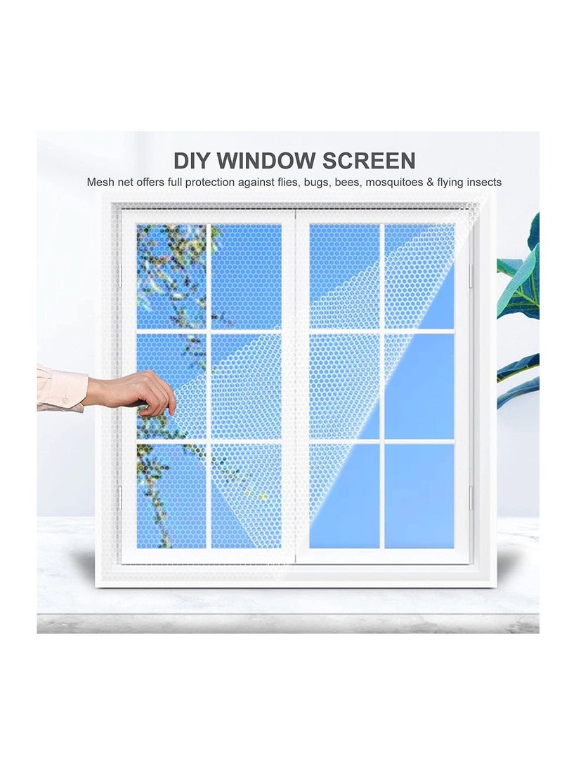 Adjustable Window Screen Anti Mosquito Net Protector Kit with Self Adhesive Tape 150X150Cm - Image 2
