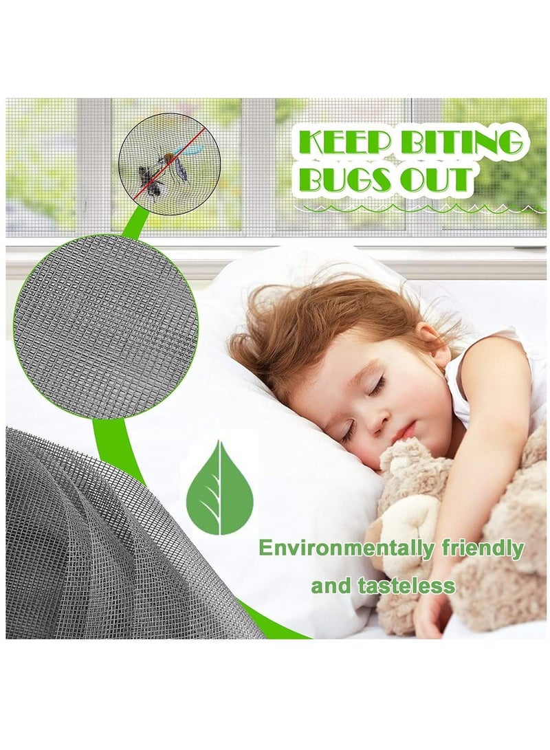 Adjustable Window Screen Anti Mosquito Net Protector Kit with Self Adhesive Tape 150X150Cm - Image 1