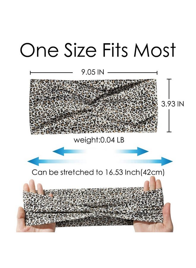 Artilady 6 Pack Boho Headbands for Women - Wide Bandana Headband Non Slip Stretchy Cheetah Paisley Print Turban Headwarp Twisted for Girls - Image 4