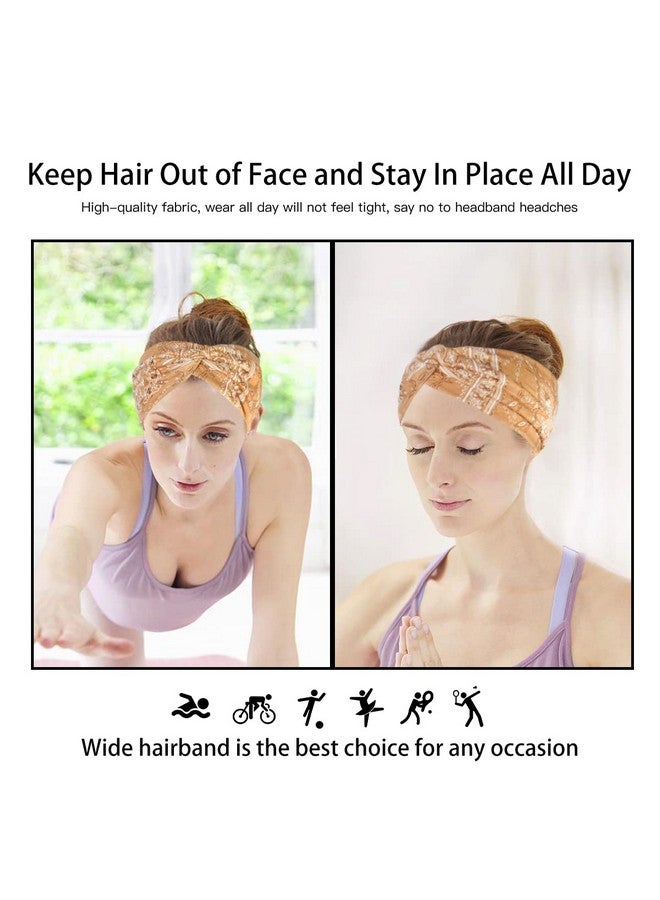 Artilady 6 Pack Boho Headbands for Women - Wide Bandana Headband Non Slip Stretchy Cheetah Paisley Print Turban Headwarp Twisted for Girls - Image 3