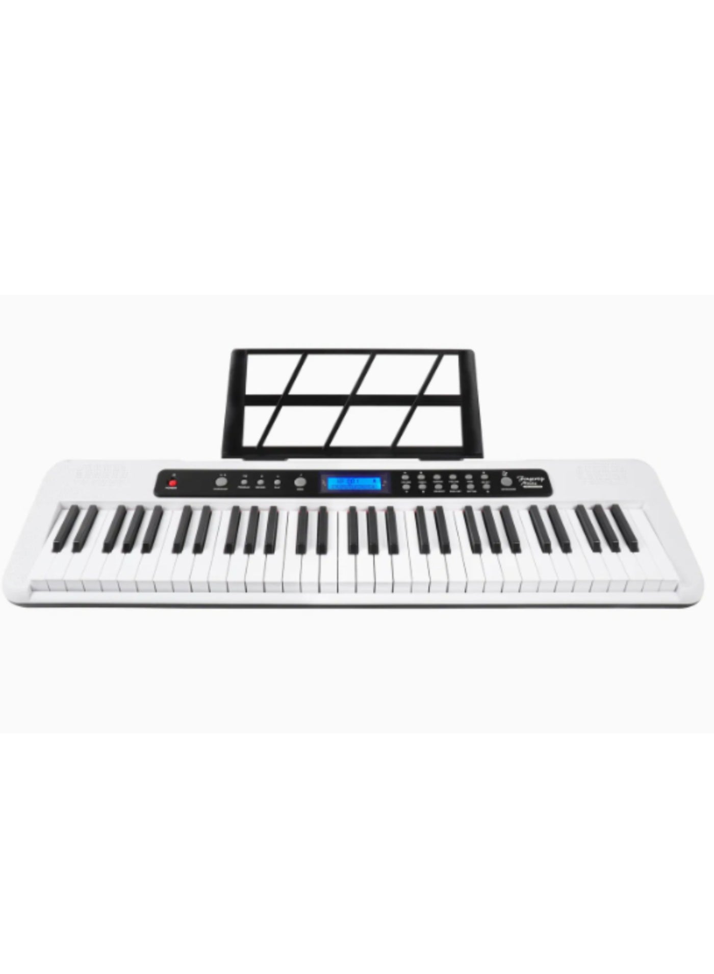 AIERSI A828 Touch Response 61 Keys Beginner Keyboard Built In Lesson Functional Electronic Keyboard Model: A828 White