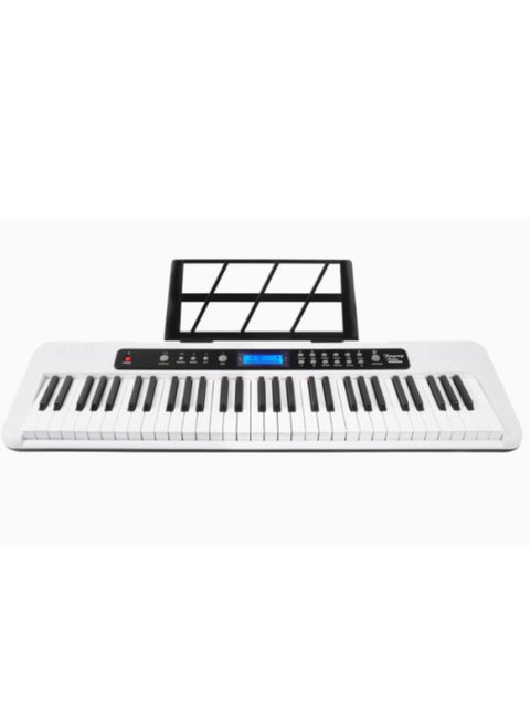 A828 Touch Response 61 Keys Beginner Keyboard Built In Lesson Functional Electronic Keyboard Model: A828 White
