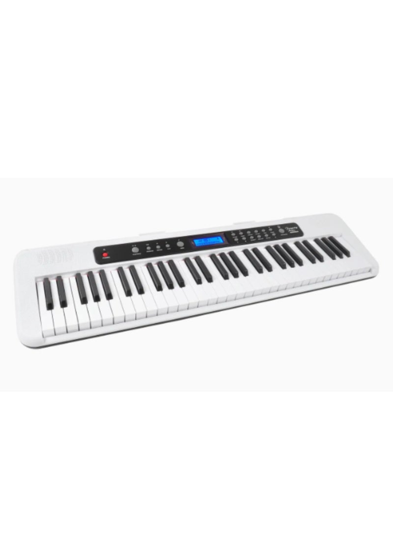 AIERSI A828 Touch Response 61 Keys Beginner Keyboard Built In Lesson Functional Electronic Keyboard Model: A828 White  - Image 4