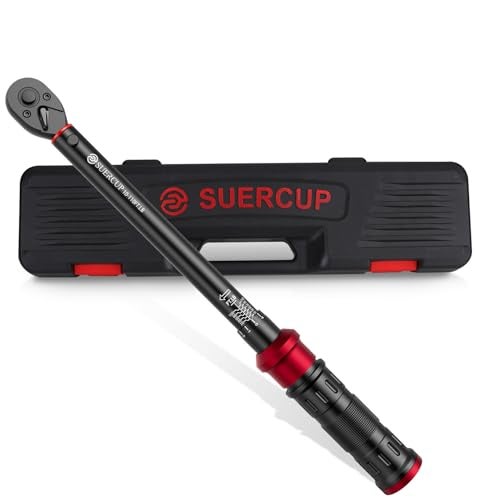 SUERCUP 3/8-inch Drive Torque Wrench - 10-110 ft.lb/13.6-149.2Nm, Dual-Direction Adjustable 72 Tooth Click Torque Wrench for Bicycle, Moto and Car Maintenance - Image 1