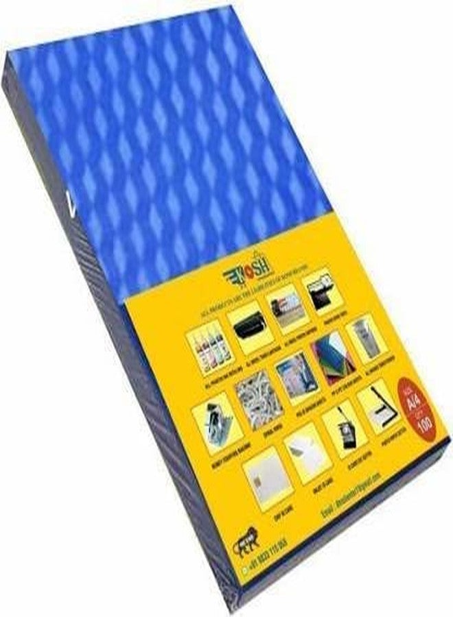ورق تجليد حلزوني من مادة PVC من GPN PRINT، مقاس A/4 (مجموعة من 100 ورقة، أزرق)