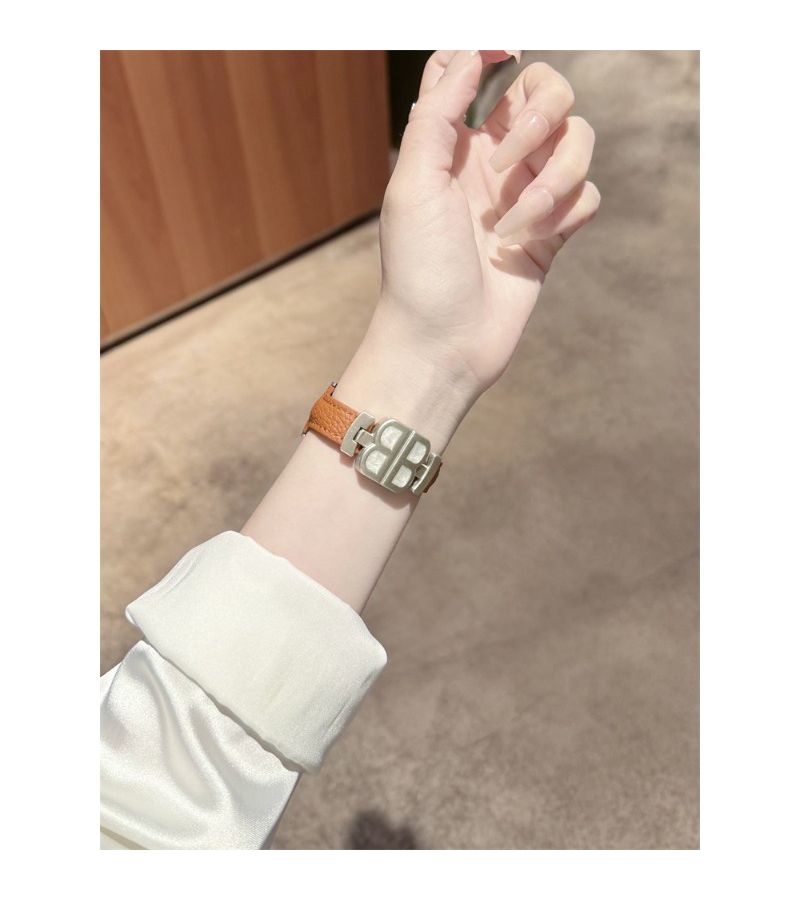Stylish Handmade Synthetic Leather Watch Band For 38mm 40mm 41mm 42mm Sizes Compatible With Apple Watch Series Ultra SE 11 10 9 8 7 6 5 4 3 2 1 Black - Image 4
