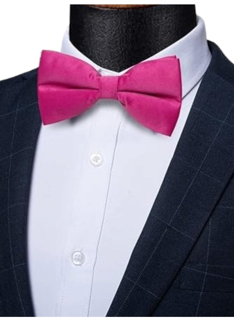 Trenderrs Men's Solid Color Satin Bow Tie  - Image 1