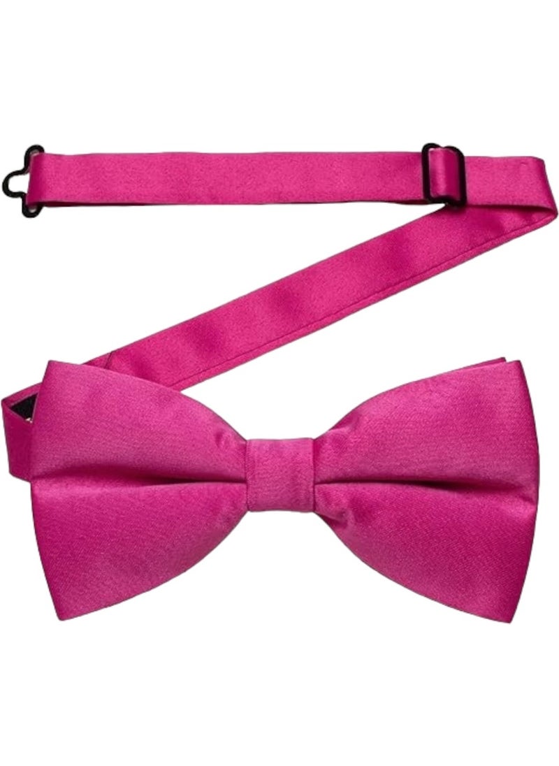 Trenderrs Men's Solid Color Satin Bow Tie  - Image 2