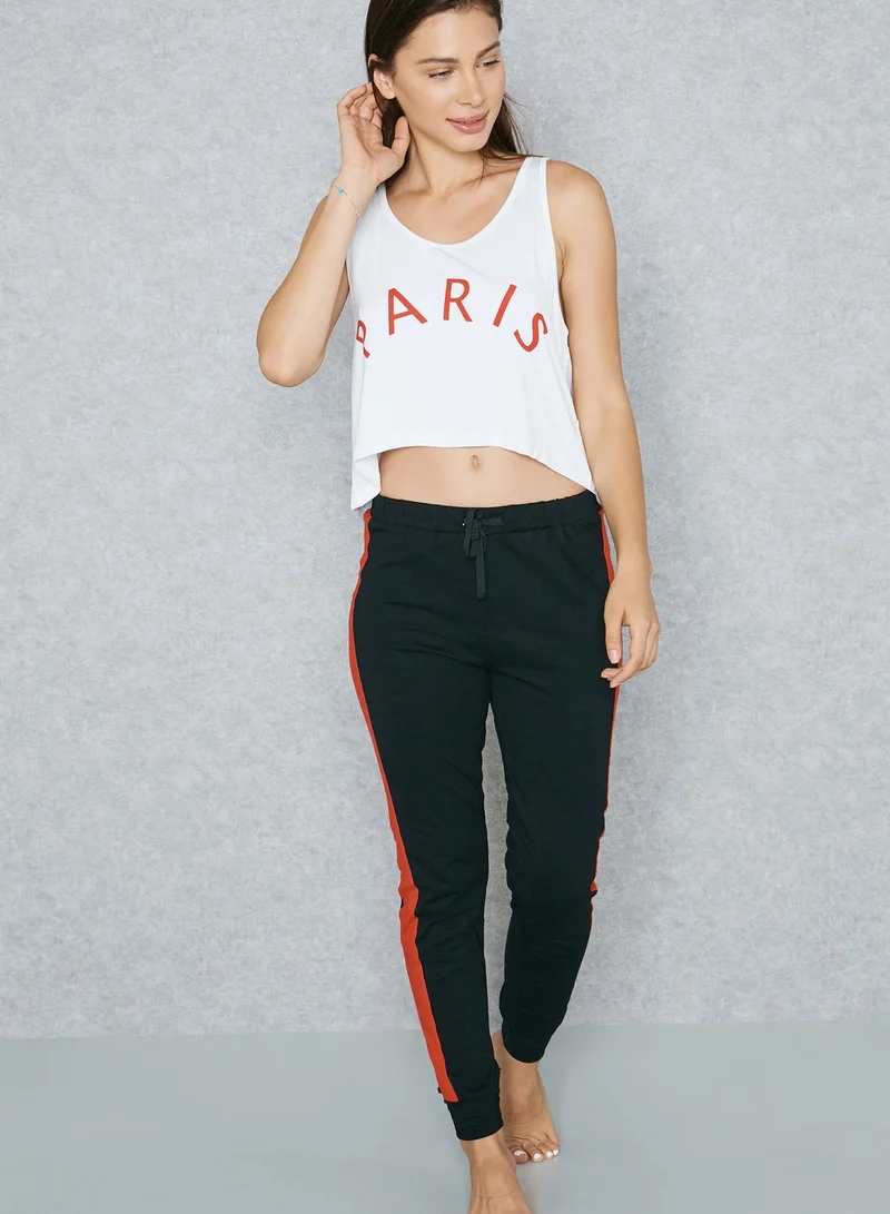 Lounge District Slogan Pyjama Set