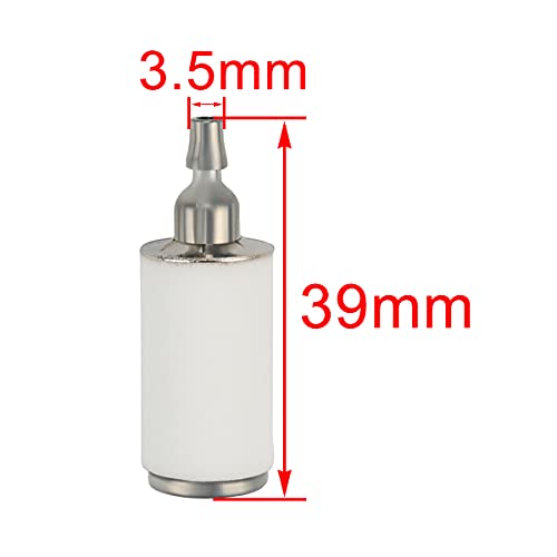 HIPA Fuel Filter for Husqvarna 128LD 124 125 128 Series String Trimmer Brush Cuter Pole Pruner Edger Weedeater Poulan Craftsman Gas Leaf Blower - Pack of 10 - Image 2