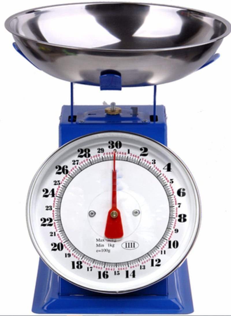 Mechanical Kitchen Scale with Stainless Steel Bowl - 30 kg Capacity, High Precision, Easy to Use  - Image 1