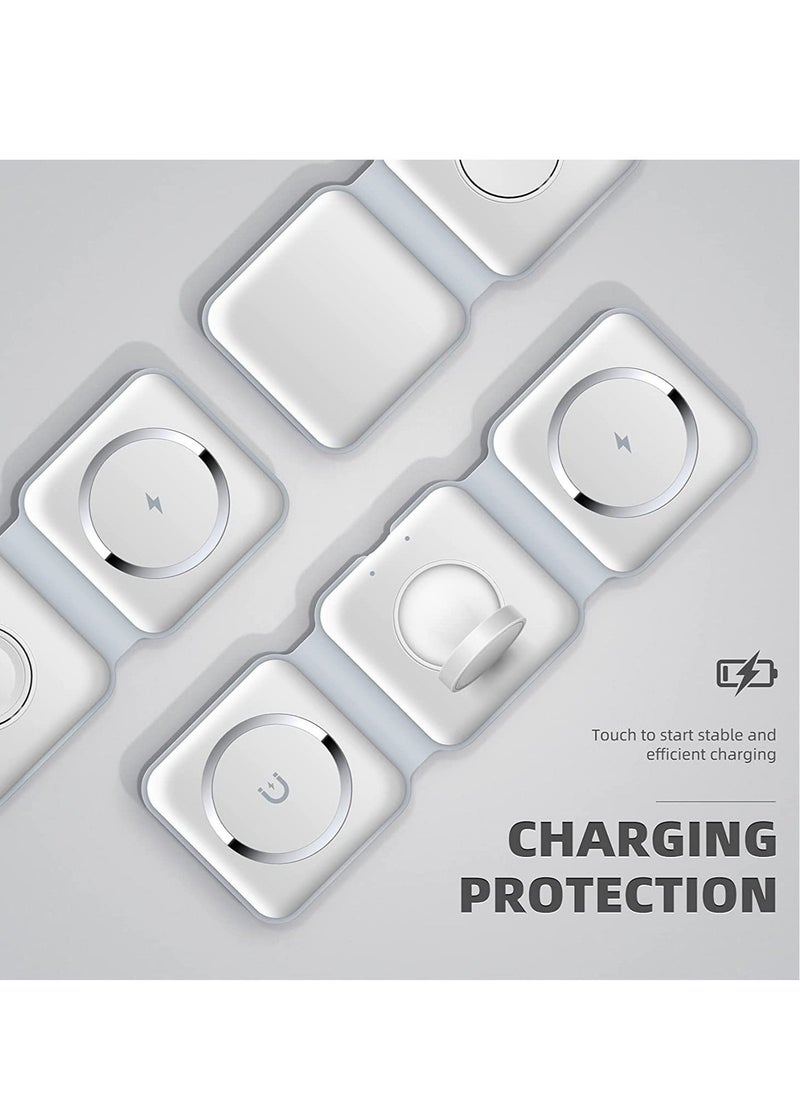 General Wireless Charging, 3 in 1 Wireless Charger,Wireless Magnetic Fast Charging Foldable Dock station Charger for iPhone 14/13/12/11/8/Pro/Max,for iWatch,forAirPods 3/2/Pro and for Samsung  - Image 1