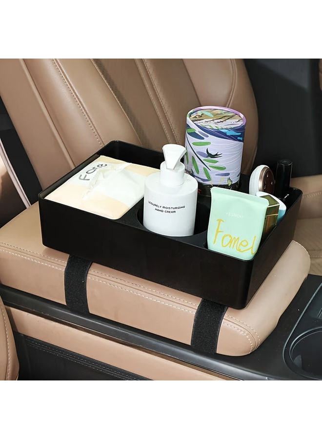 1pc Car Console Armrest Box With Cup Holder Portable Tissue Box Multifunctional Storage - Image 5