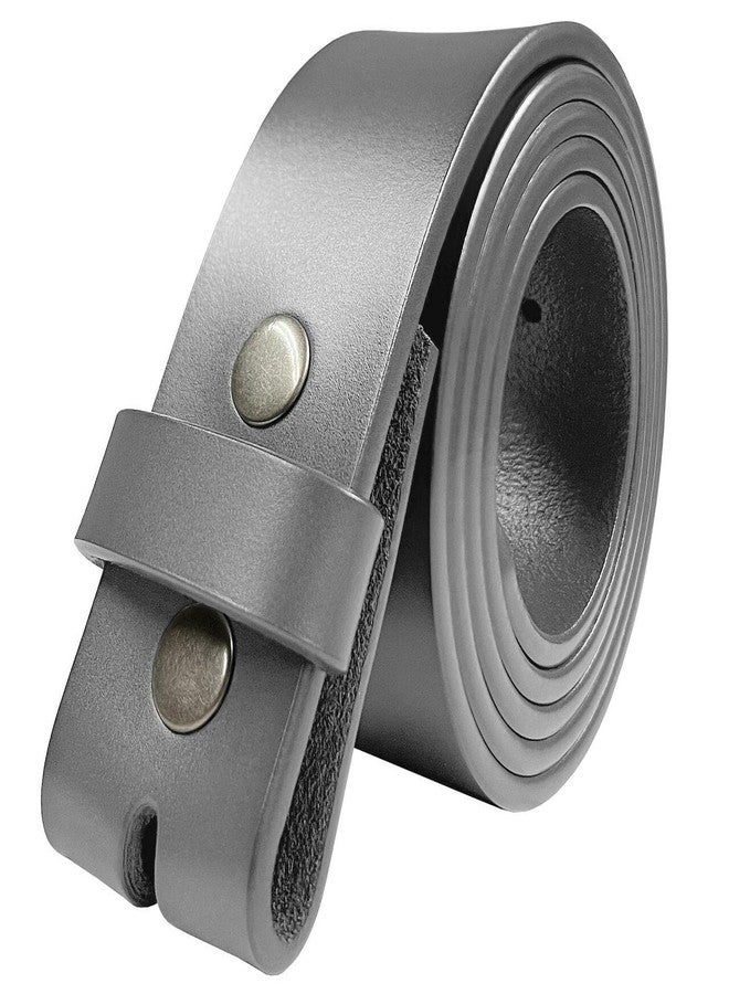 Belts.com Men's Replacement Belt Strap Genuine Leather Plain Casual Belt Strap with Snaps 1-1/2"(38mm) Wide (Gray, 40) - Image 1
