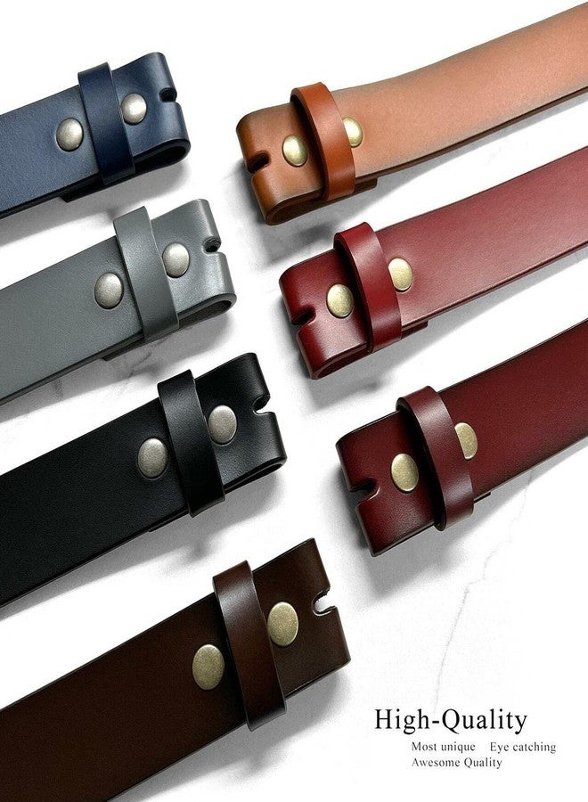 Belts.com Men's Replacement Belt Strap Genuine Leather Plain Casual Belt Strap with Snaps 1-1/2"(38mm) Wide (Gray, 40) - Image 4