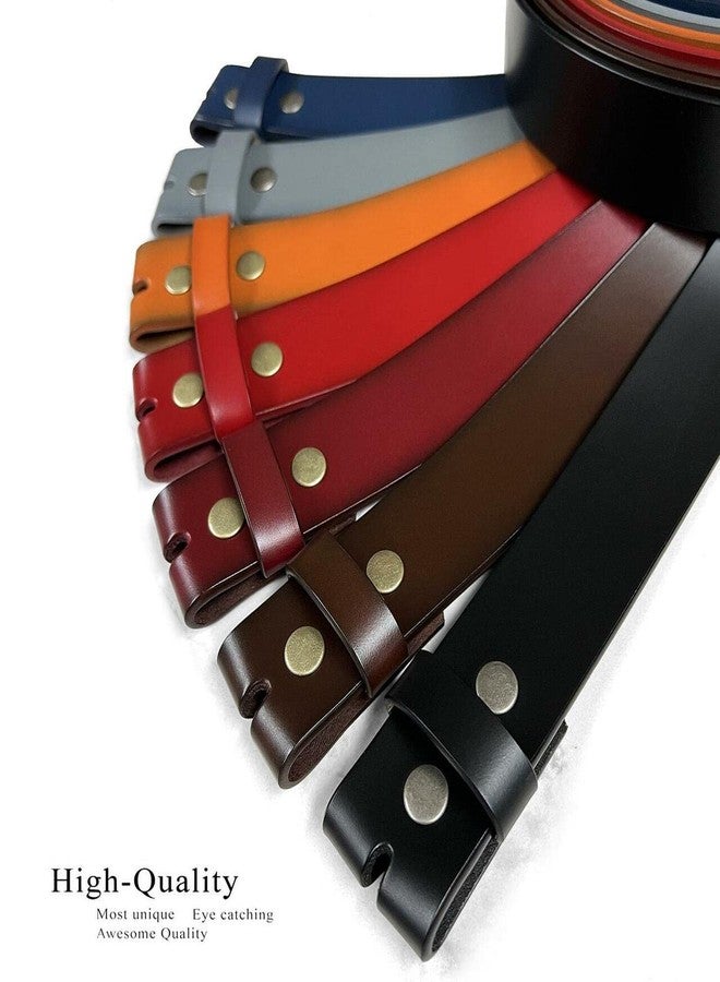 Belts.com Men's Replacement Belt Strap Genuine Leather Plain Casual Belt Strap with Snaps 1-1/2"(38mm) Wide (Gray, 40) - Image 2