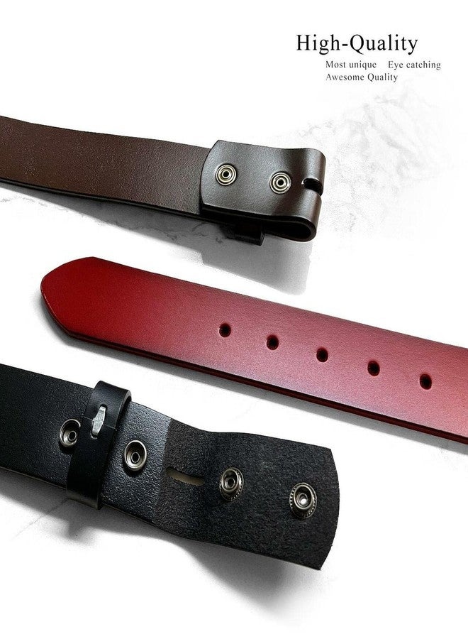 Belts.com Men's Replacement Belt Strap Genuine Leather Plain Casual Belt Strap with Snaps 1-1/2"(38mm) Wide (Gray, 40) - Image 5